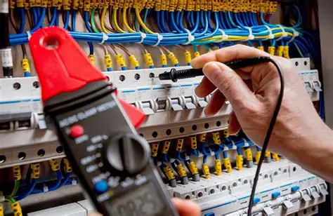 Electrician checking home wiring in Dubai